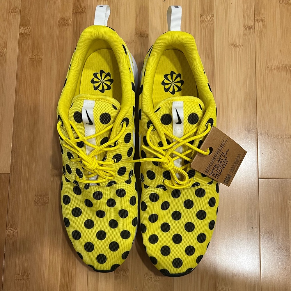 NIKE ROSHE G NEXT NATURE "POLKA DOT" GOLF SHOES SIZE 13 YELLOW BLACK FD2599-700